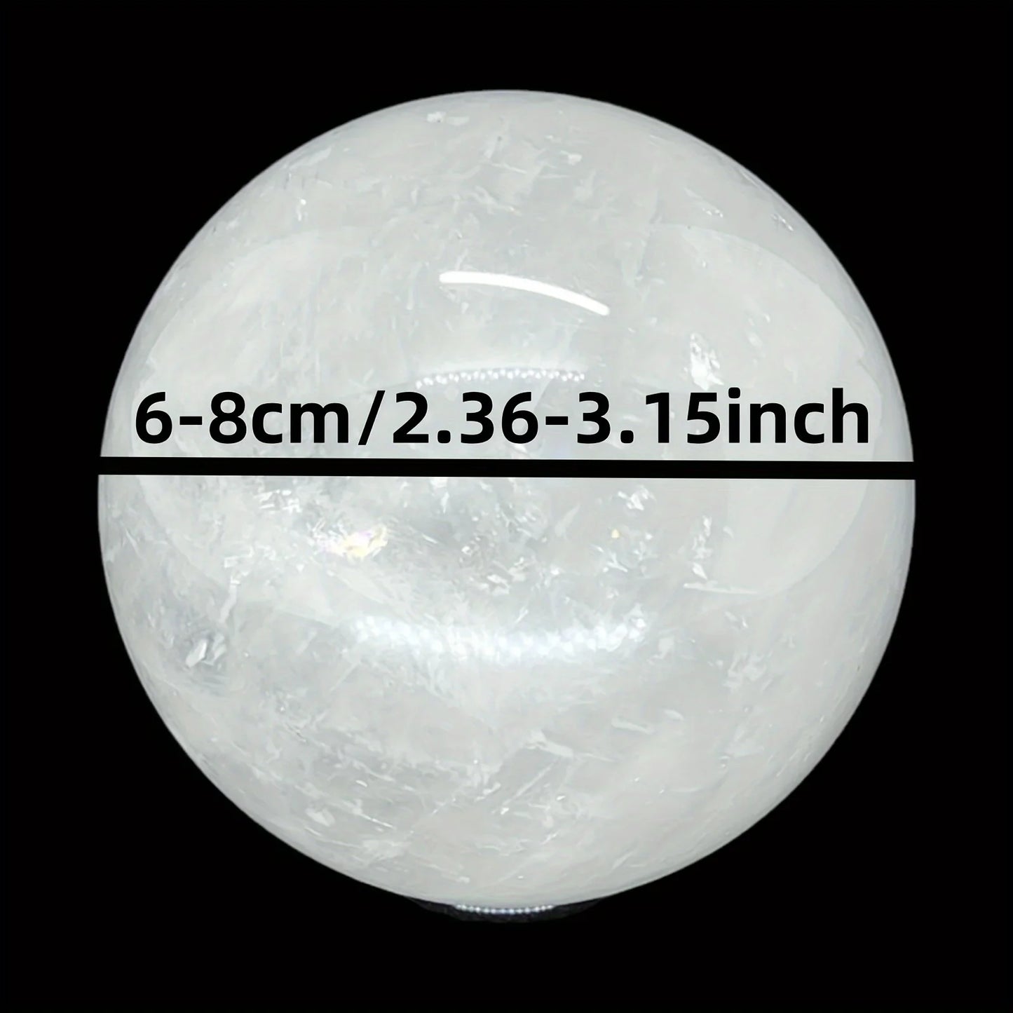 1pc Delicate White Calcite Crystal Ball-Healing Gemstone, Unique Gift Perfect Home Decorate, gorgeous style, decorative stones