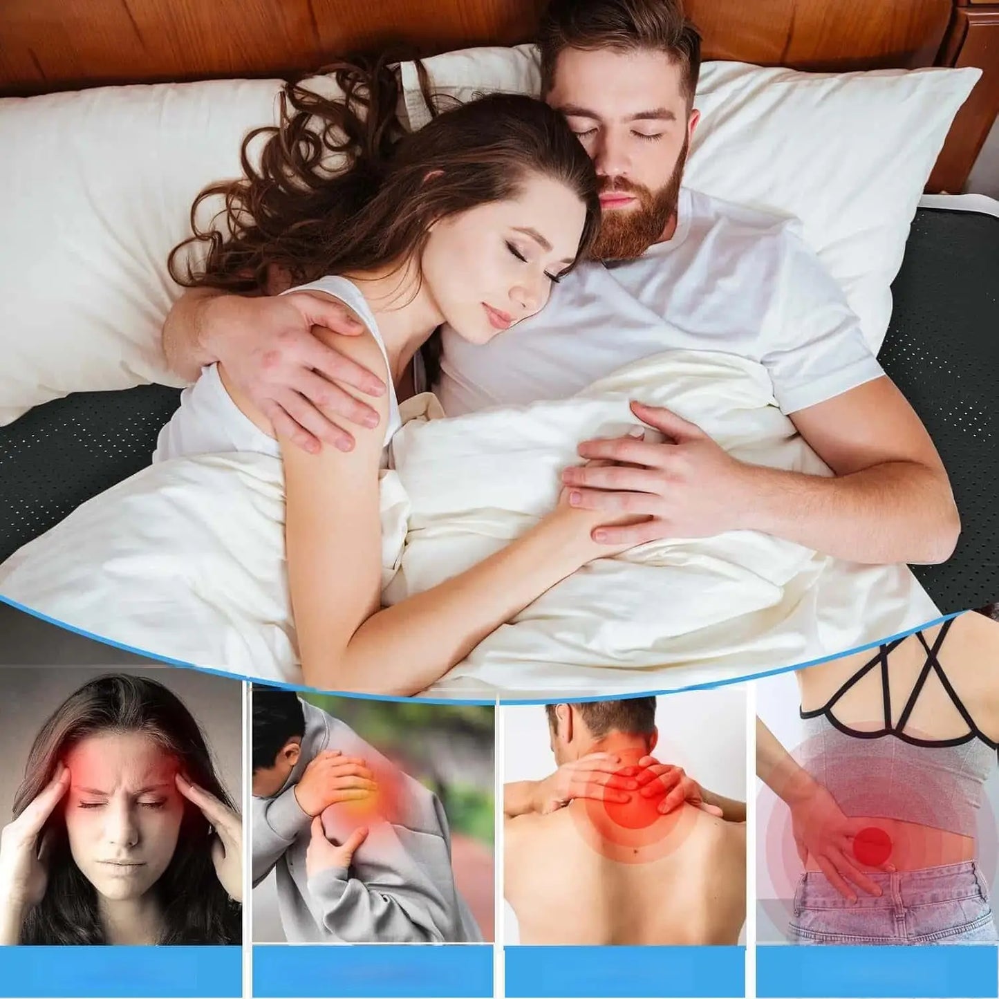 Grounding Sheet Combo, Grounding Mat, Perforated Design 100% Conductive Carbon Faux Leather Grounding Mat.