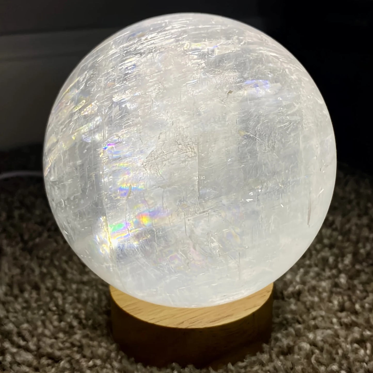 1pc Delicate White Calcite Crystal Ball-Healing Gemstone, Unique Gift Perfect Home Decorate, gorgeous style, decorative stones