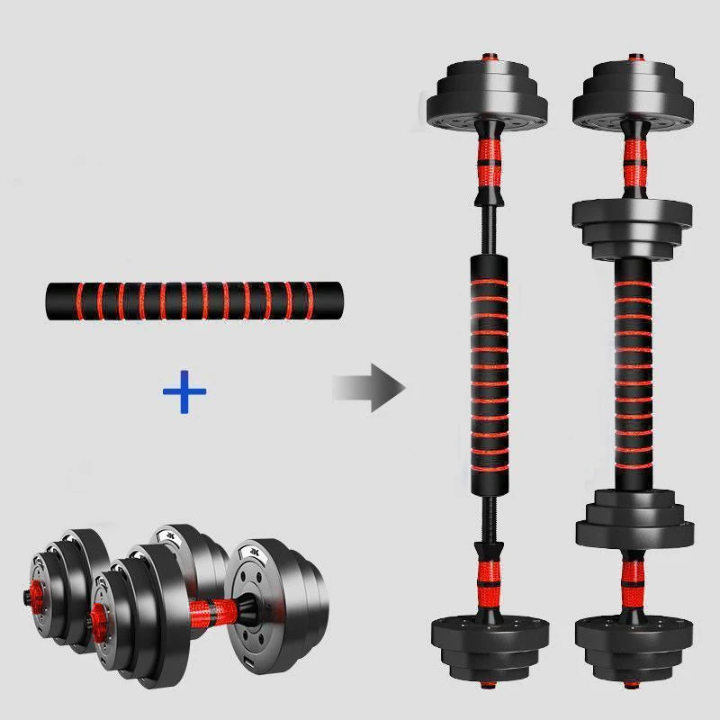Adjustable Dumbbell Barbell Set 5 To 44 Lbs Anti Slip