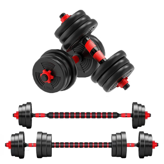 Adjustable Dumbbell Barbell Set 5 To 44 Lbs Anti Slip