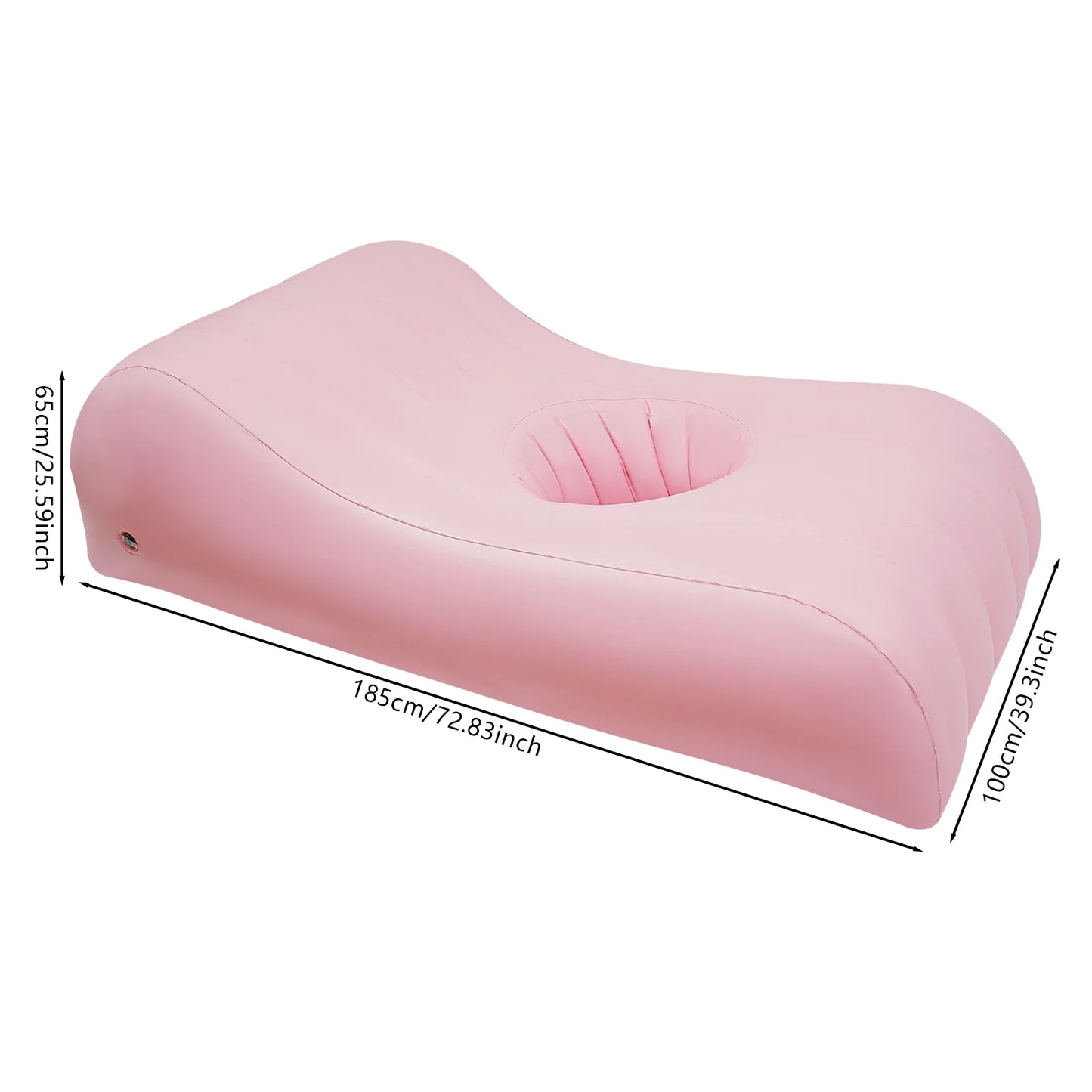 BBL Bed Pink Inflatable Mattress with 60w Pump Ergonomic Sleeping Pad Portable Air Cushion Surgery Recovery Matress