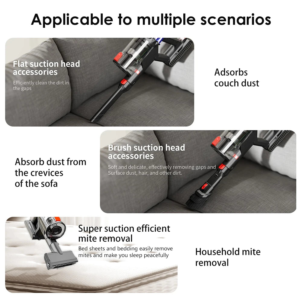 Cotiar V22 Cordless Vacuum Cleaner 650W 55000PA Removable Battery