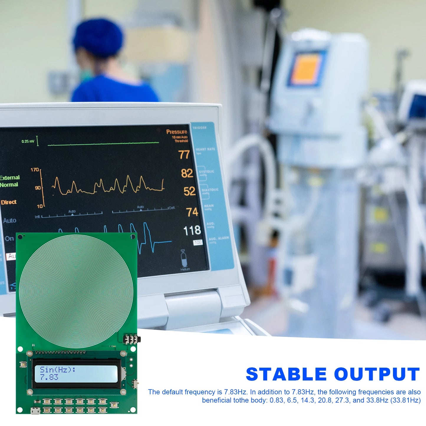 Portable chip Schumann wave generator easy to operate pure sine frequency modulation precise signal generator