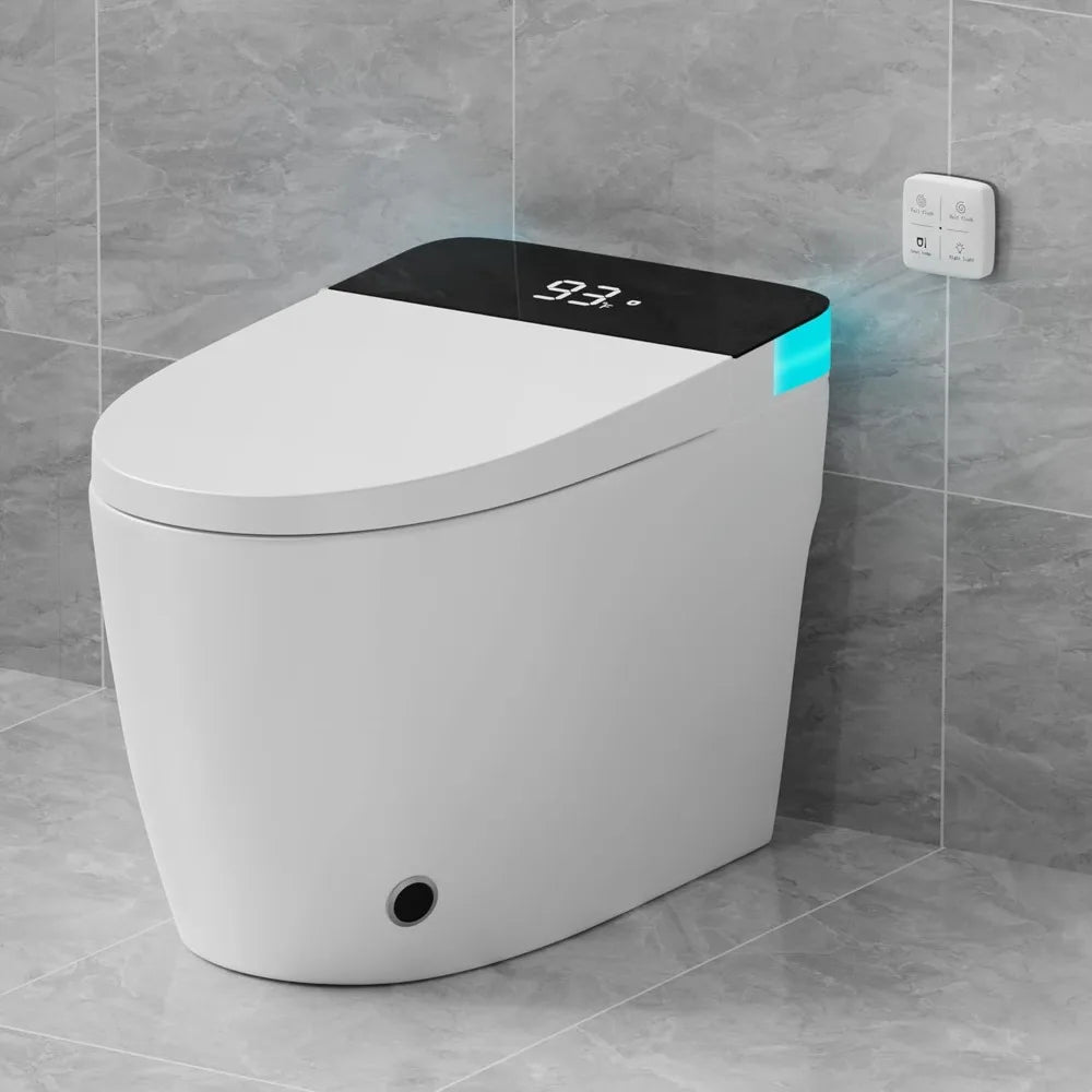 Smart Toilet with Heated Seat, Auto Flush, Dual Flush 0.8/1 GPF, Night Light & Soft Close