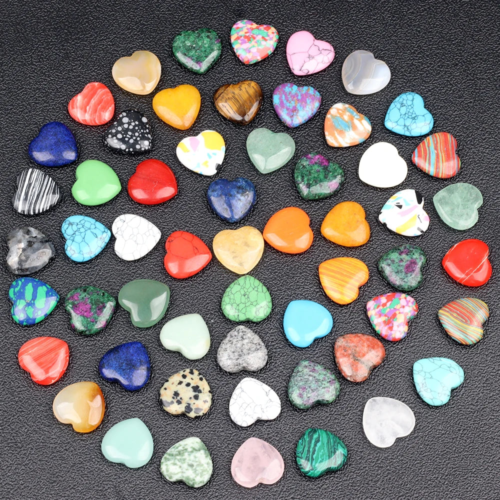 10/20/30PCS 20MM Heart Shape Stone Crystal Amethyst Love Healing Stones Irregular Mineral Gravel Specimen for Home Garden Decor