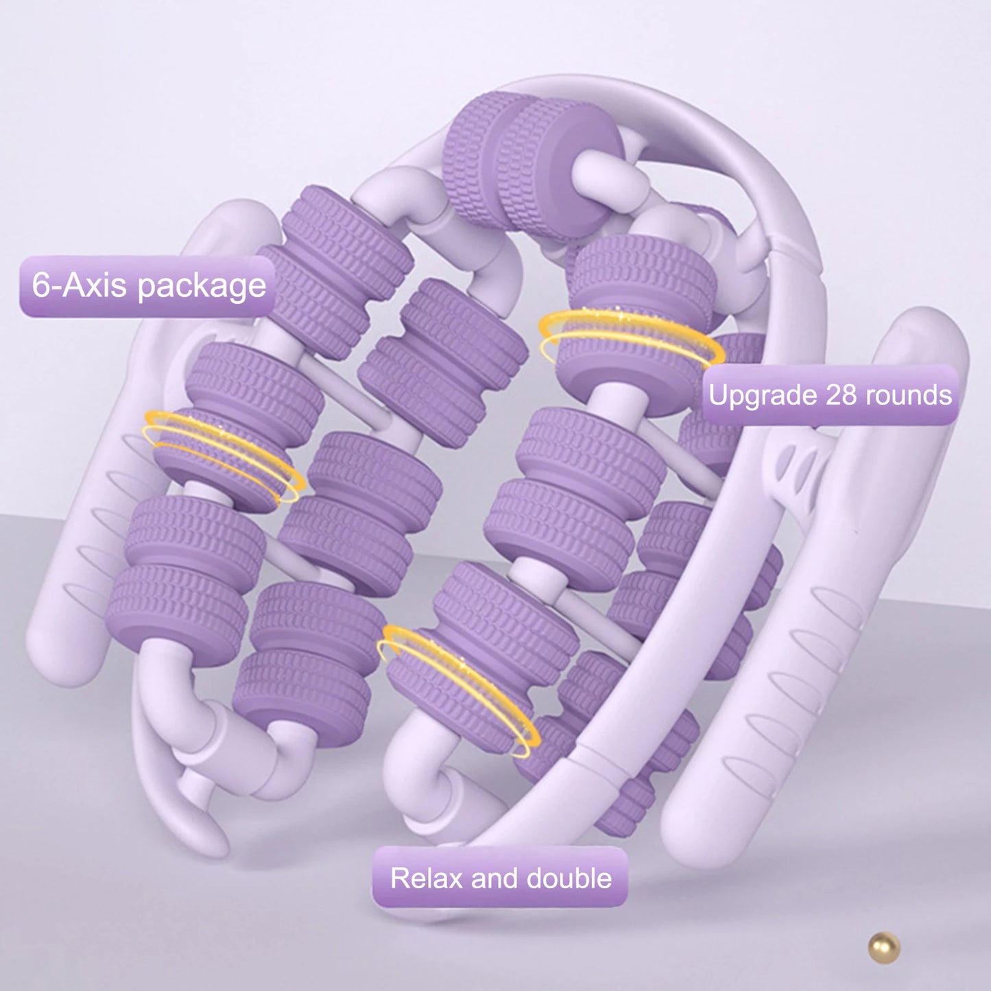 Portable Wheel Roller Massager For Stress Relief And Blood Circulation