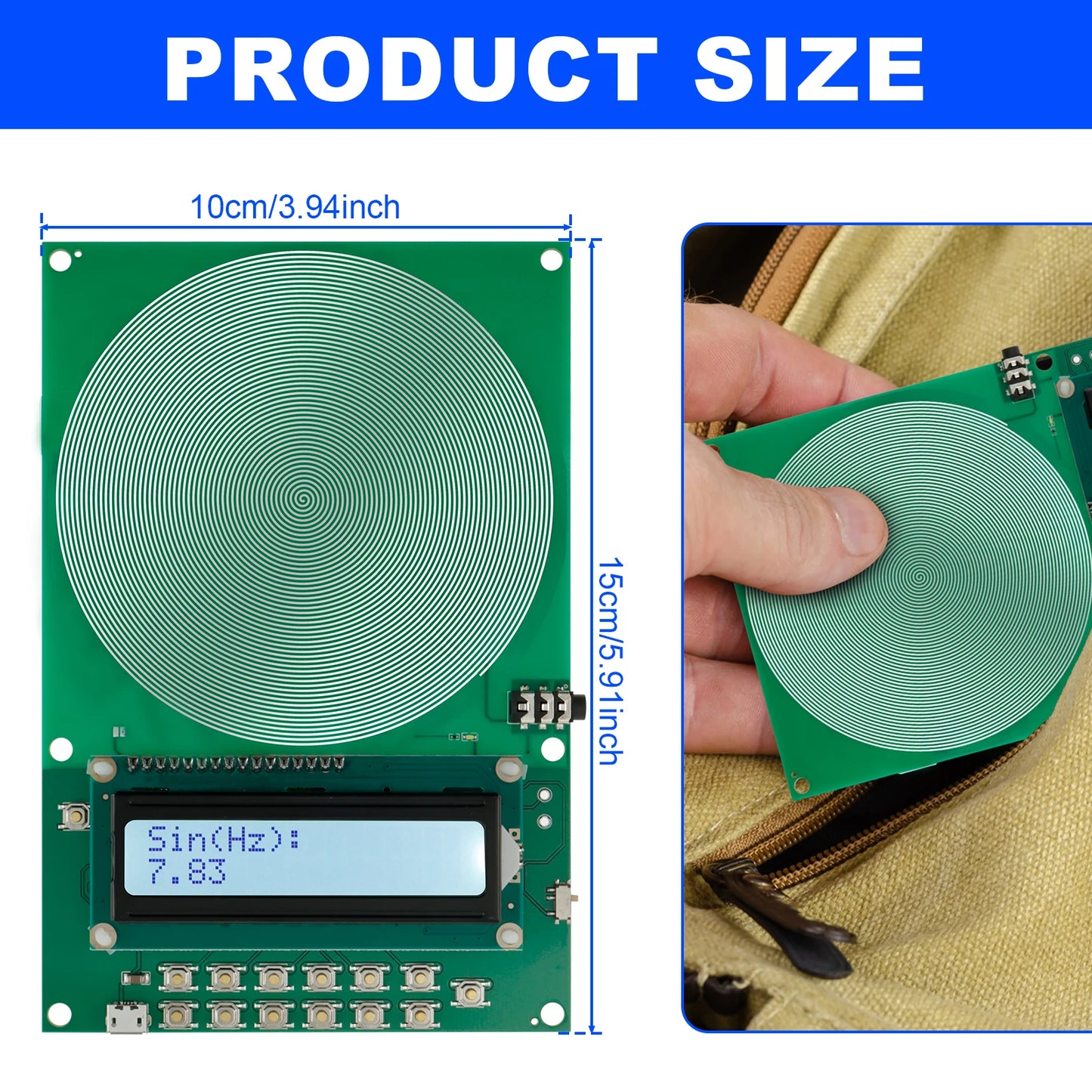 Portable chip Schumann wave generator easy to operate pure sine frequency modulation precise signal generator