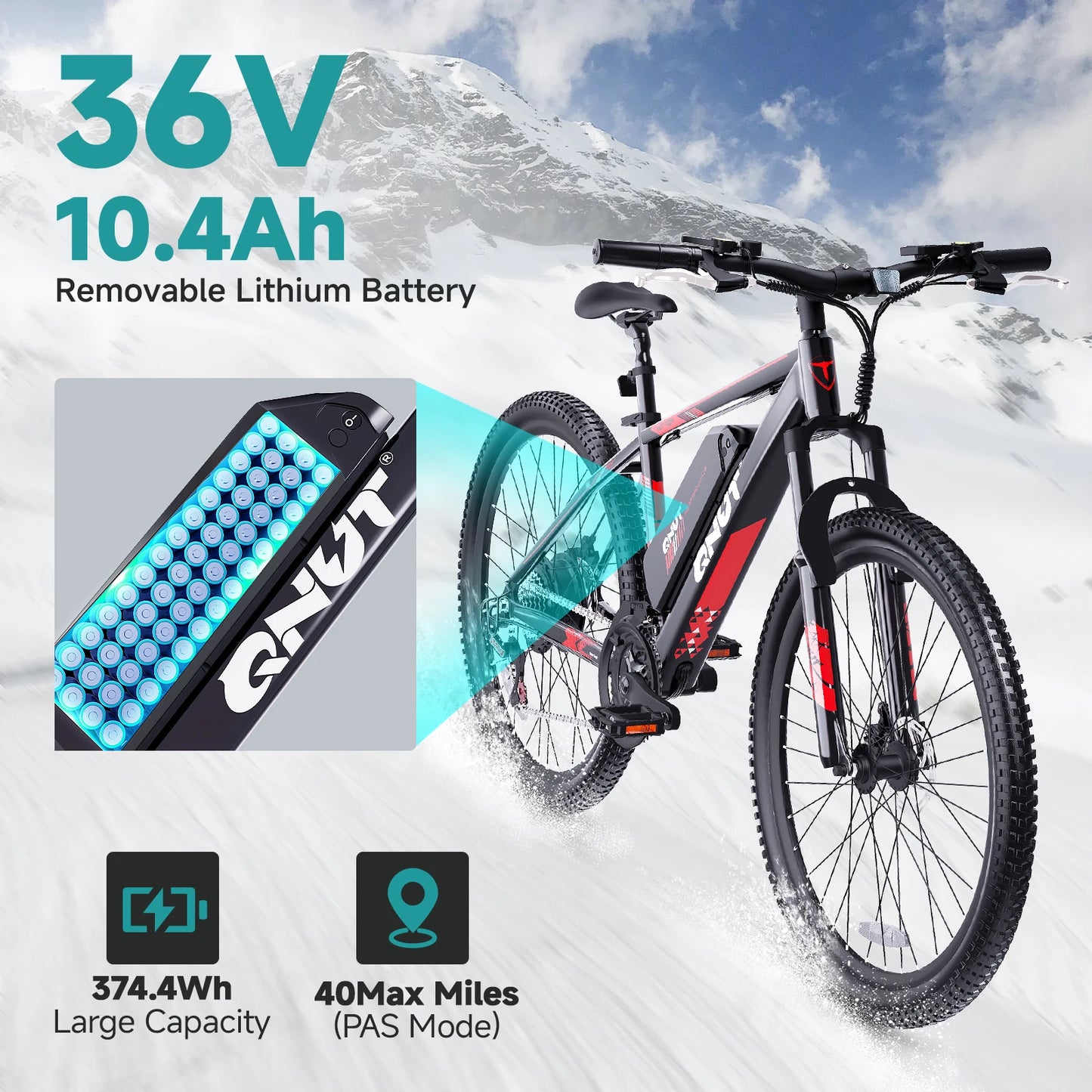 Victor3.0 Mountain Electric Bicycle 1000W 36V 10.4Ah Battery