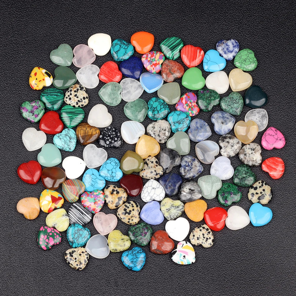 10/20/30PCS 20MM Heart Shape Stone Crystal Amethyst Love Healing Stones Irregular Mineral Gravel Specimen for Home Garden Decor