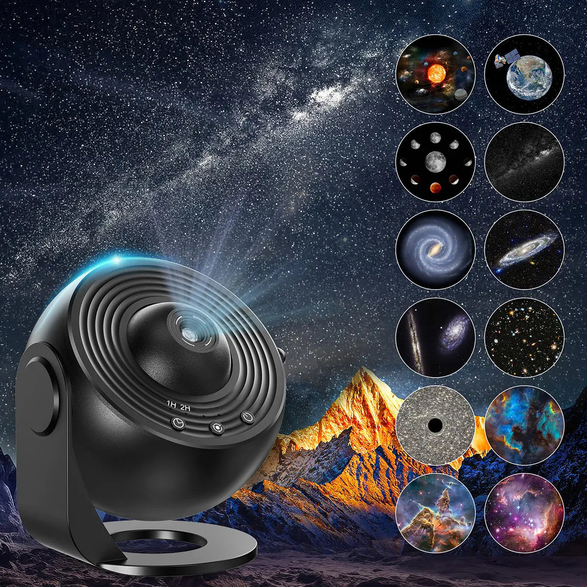 Mexllex Galaxy Ultral Star Projector Night Light With 13 Films