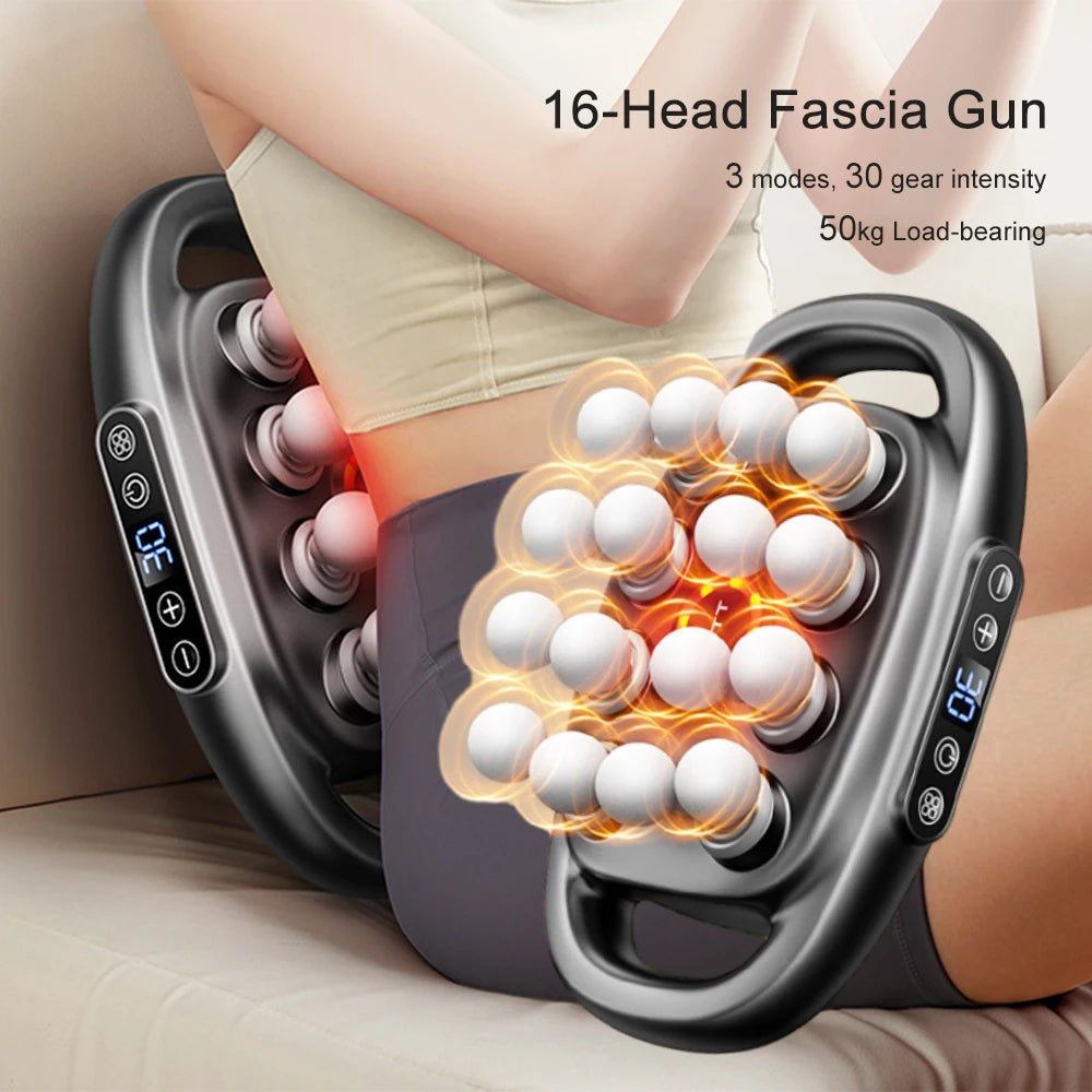 Foreverlily 16-Head Fascia Gun High Frequency Body Massager