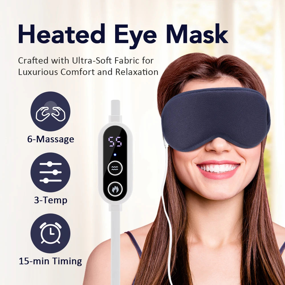 PASTSKY 3D Heated Steam Eye Mask With Intelligent Timing